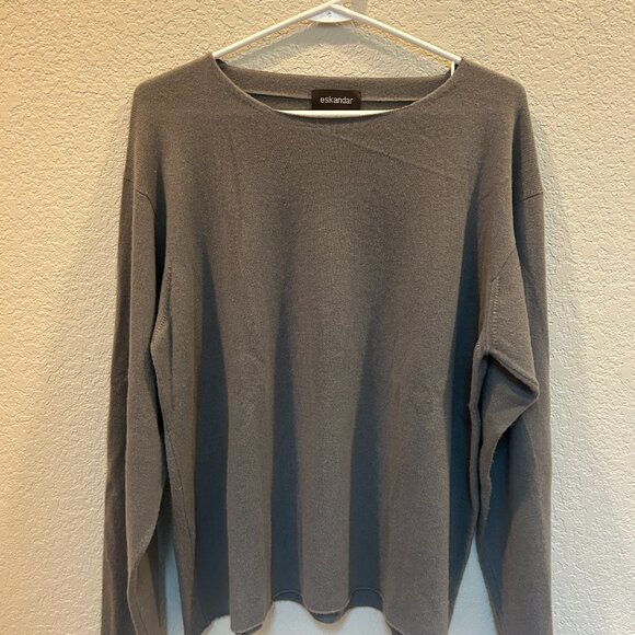 Eskandar Grey 100% Cashmere Long Sleeve - Picture 1 of 3